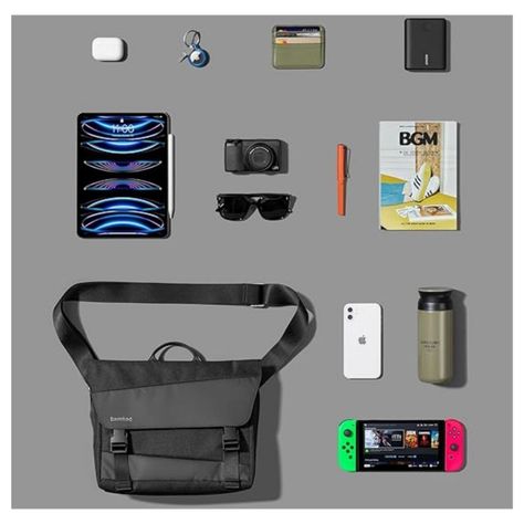 Tomtoc Bolso Mensajero Slash-T27 Resistente al agua (6.5L) - Negro-7
