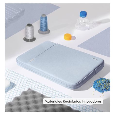 Tomtoc Funda Defender-A13 para MacBook Air M3/M2/M1 de 13" - Azul Niebla-7
