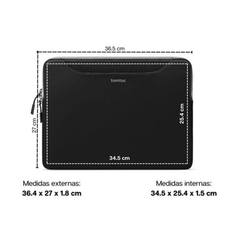 Tomtoc Funda Light-A21 Bicolor para 13" - 14" - Gris-3
