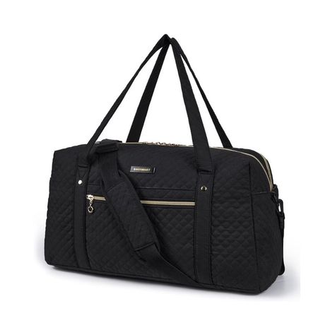 Bagsmart Bolso de Mano para Viajes con Bolsa para Zapatos - Negro Tejido-1