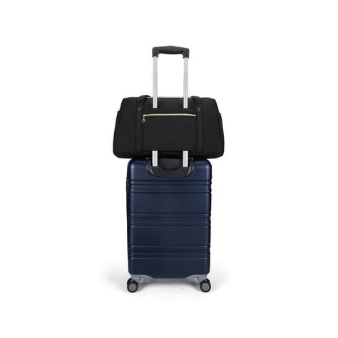 Bagsmart Bolso de Mano para Viajes con Bolsa para Zapatos - Negro Tejido-2