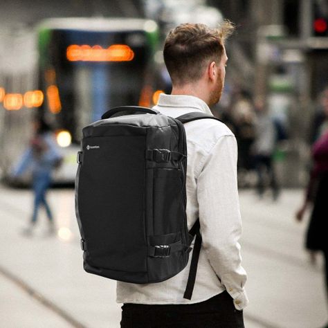 Tomtoc Mochila de Viaje Navigator-T66 para Notebook 17.3" 40L - Negro-3
