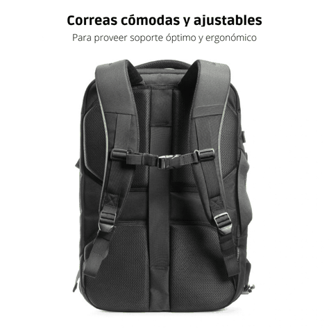 Tomtoc Mochila de Viaje Navigator-T66 para Notebook 17.3" 40L - Negro-7