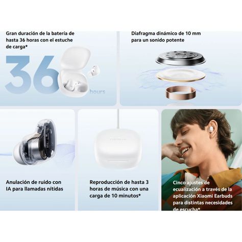 Xiaomi Redmi Buds 6 Play Auriculares Bluetooth - Negro-5