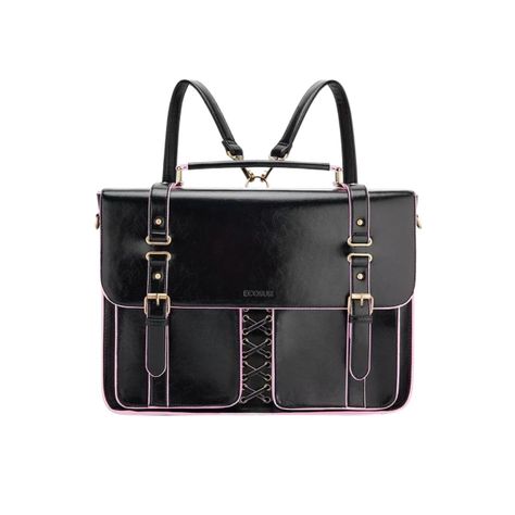 Ecosusi Maletín y Mochila Emily para Notebook 15,6” - Negro-3