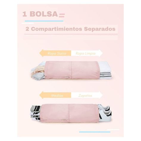 Bagsmart - Juego de bolsas de compresión (6 unidades)- Rosado-2