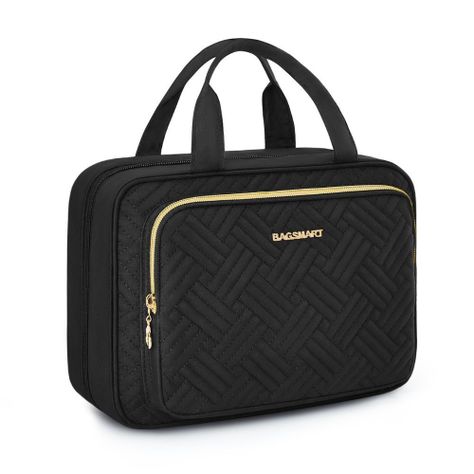 Bagsmart - Neceser de aseo para colgar más bolsa de cosmeticos - Negro-1