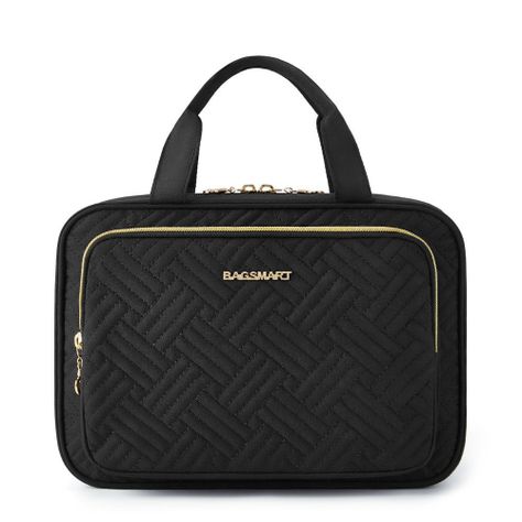 Bagsmart - Neceser de aseo para colgar más bolsa de cosmeticos - Negro-0