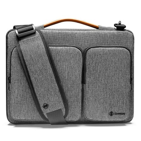 TOMTOC- BOLSO DE HOMBRO A42 PARA NOTEBOOK/MACBOOK 15.6''- GRIS-0