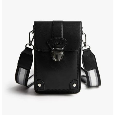 Ecosusi Bolso Cruzado Vintage para Teléfono - Negro-0
