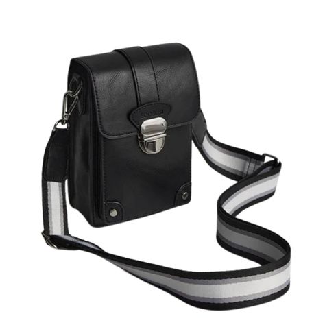 Ecosusi Bolso Cruzado Vintage para Teléfono - Negro-1