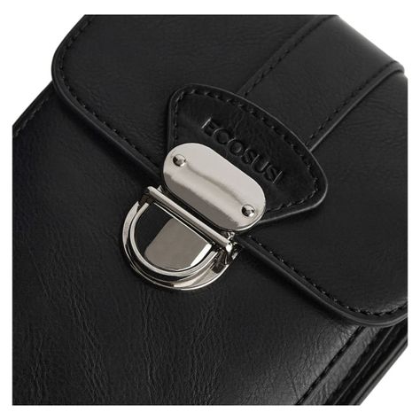 Ecosusi Bolso Cruzado Vintage para Teléfono - Negro-3