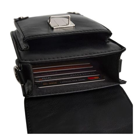 Ecosusi Bolso Cruzado Vintage para Teléfono - Negro-5