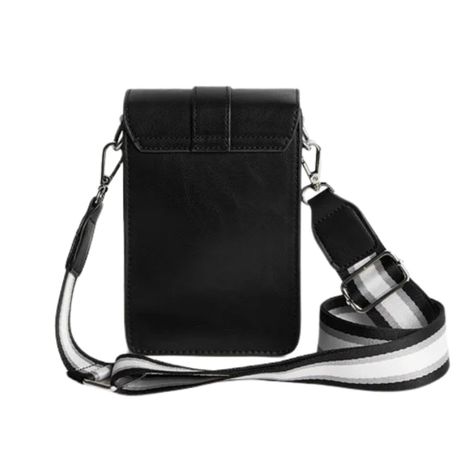Ecosusi Bolso Cruzado Vintage para Teléfono - Negro-6