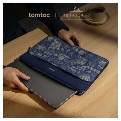 Tomtoc Funda Light-A18 OCHM para Macbook 14" - Azul-5