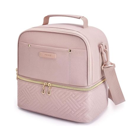 Tourit Lonchera con Aislamiento Térmico Cubierta Doble 10,6L - Rosado-0