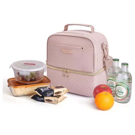 Tourit Lonchera con Aislamiento Térmico Cubierta Doble 10,6L - Rosado-7