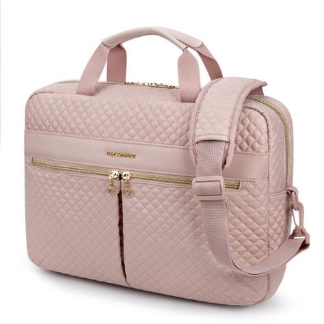 Bagsmart Maletín grande para notebook de 15.6" - Rosado-1