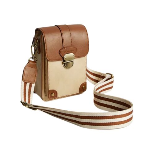 Ecosusi Bolso Cruzado Vintage para Teléfono - Beige-1