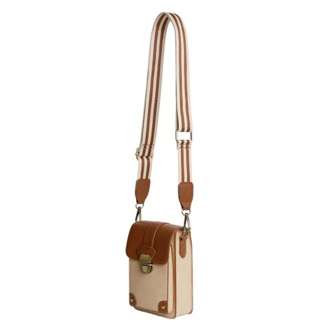 Ecosusi Bolso Cruzado Vintage para Teléfono - Beige-3