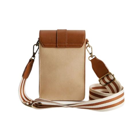 Ecosusi Bolso Cruzado Vintage para Teléfono - Beige-6