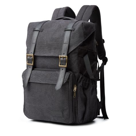 Bagsmart Mochila para camara y notebook de 15" - Negro-4