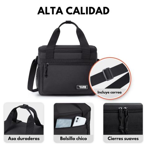 Tourit Cooler Bag Lonchera Grande 14L 24 Latas - Negro-5