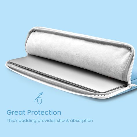 Tomtoc Funda Lady Para Macbook 13''+organizador shell Celeste-2