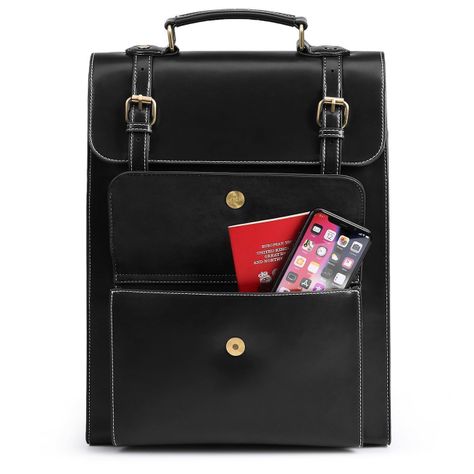 Ecosusi Mochila Vintage Camellia para Notebook 15,6" - Negro-4