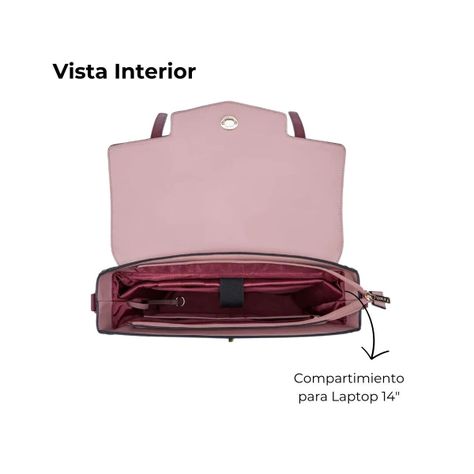 Ecosusi Maletín Vintage BELLADONNA para 14" - Rosa-6