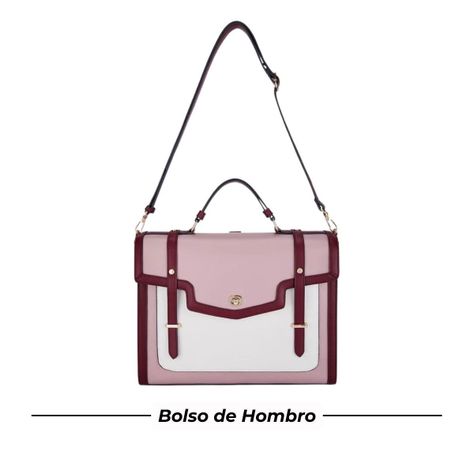 Ecosusi Maletín Vintage BELLADONNA para 14" - Rosa-1