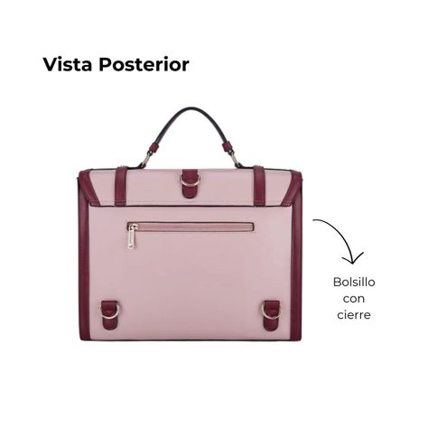 Ecosusi Maletín Vintage BELLADONNA para 14" - Rosa-3