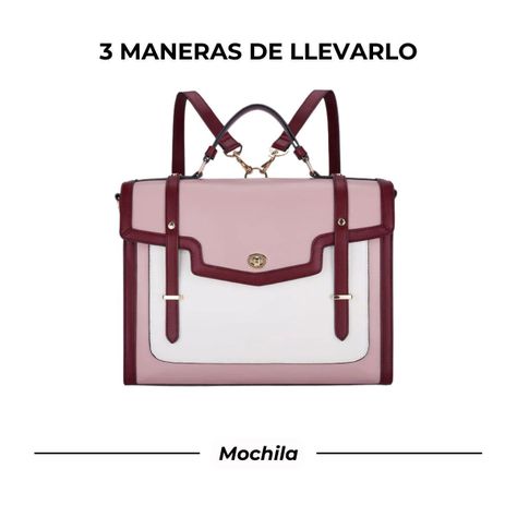 Ecosusi Maletín Vintage BELLADONNA para 14" - Rosa-2