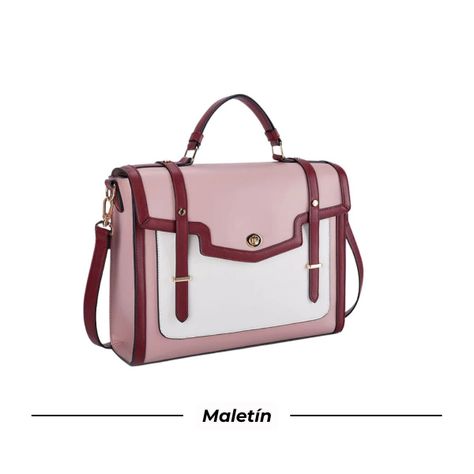 Ecosusi Maletín Vintage BELLADONNA para 14" - Rosa-4
