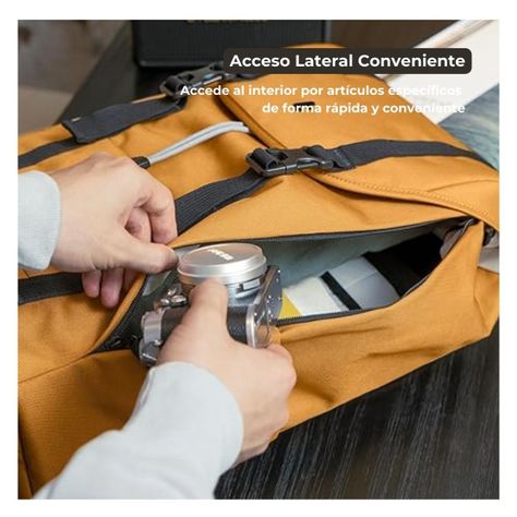 Tomtoc Mochila VintPack-A1 17L para Macbook 16" - Amarillo-4