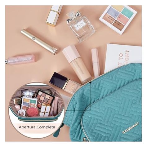 Bagsmart Estuche Cosmetiquero Tejido - Turquesa-3