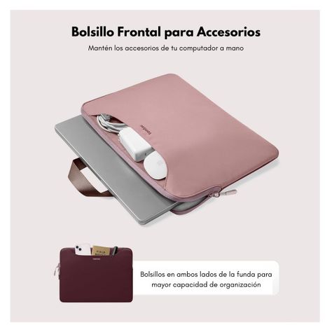 Tomtoc Funda Light-A21 Bicolor Laptop/tablet 13" - 14" - Rosado-3