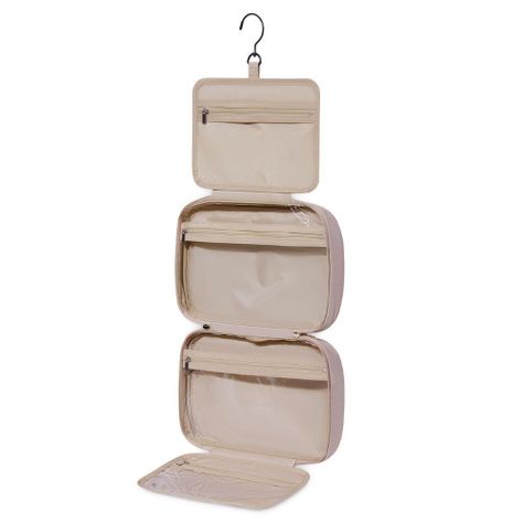Bagsmart - Neceser de aseo para colgar más bolsa de cosmeticos - Rosado-4