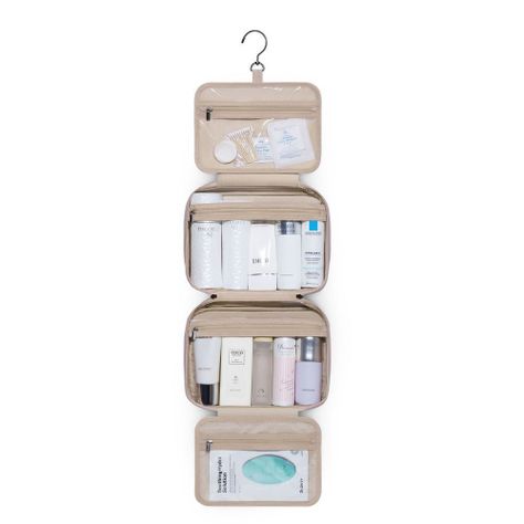 Bagsmart - Neceser de aseo para colgar más bolsa de cosmeticos - Rosado-2