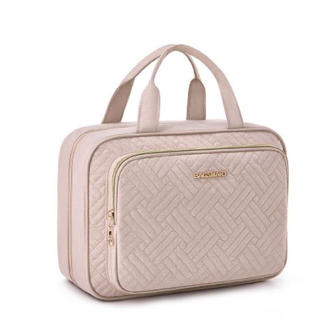 Bagsmart - Neceser de aseo para colgar más bolsa de cosmeticos - Rosado-1