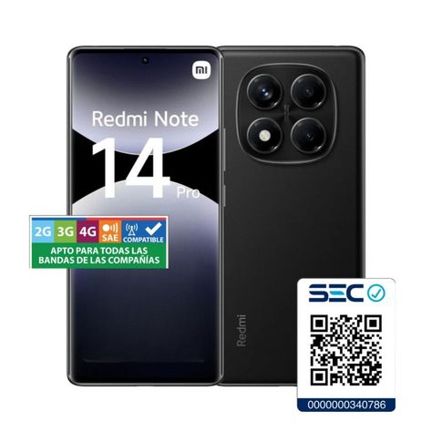 Xiaomi Redmi Note 14 Pro 4G 8GB + 256GB Negro Medianoche-1