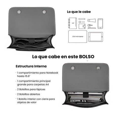 Ecosusi Mochila Vintage Camellia para Notebook 15,6" - Negro y Marrón-5
