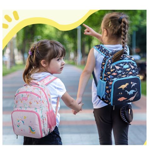 Mommore Mochila 2 en 1 para Niños Pequeños 12L - Azul Dinosaurios-7
