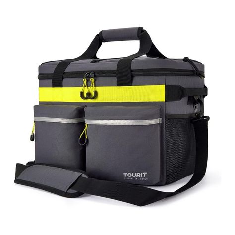 Tourit Cooler Bag Enfriador Aislado Portátil 46 Latas - Gris Oscuro-0