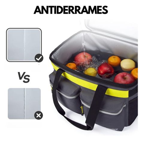 Tourit Cooler Bag Enfriador Aislado Portátil 46 Latas - Gris Oscuro-3