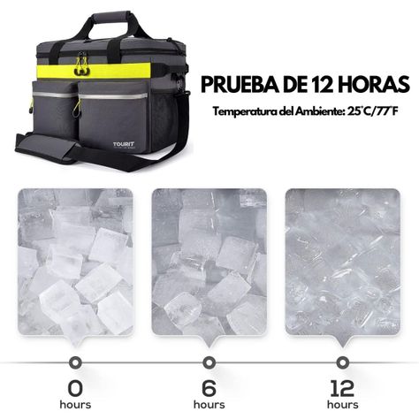 Tourit Cooler Bag Enfriador Aislado Portátil 46 Latas - Gris Oscuro-4