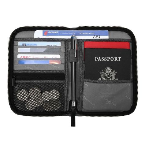 Bagsmart Porta Pasaporte LAX - negro-1