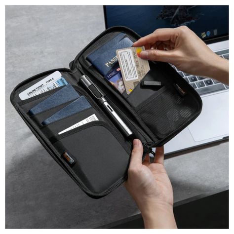Tomtoc Estuche para Pasaporte Navigator-T03 - Negro-7
