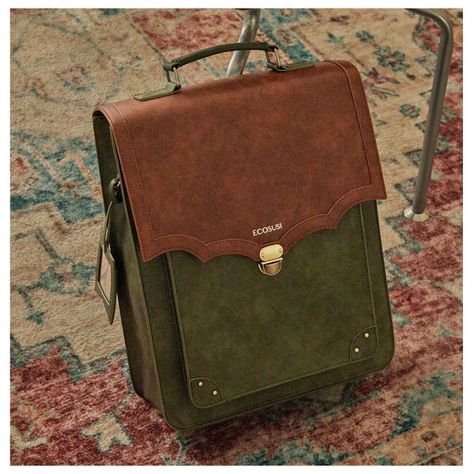 Ecosusi Mochila Vintage Aria para Notebook 14 y MacBook 15.6” - Verde Oliva-2