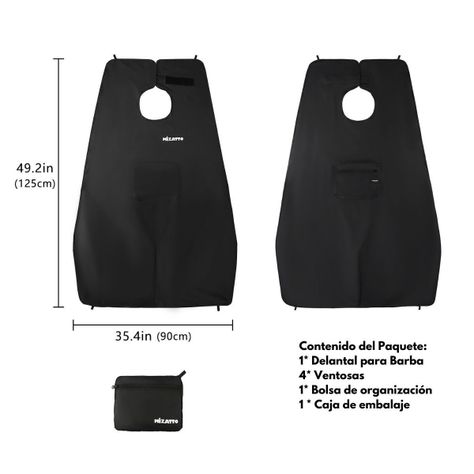 SC Home Capa Delantal para Corte de Barba Afeitado - Negro-6